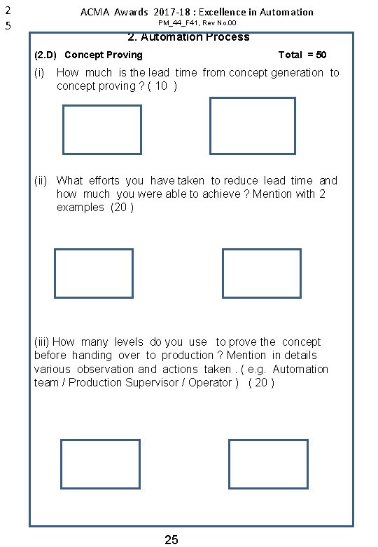 2 5 ACMA Awards 2017 -18 : Excellence in Automation PM_44_F 41, Rev No.