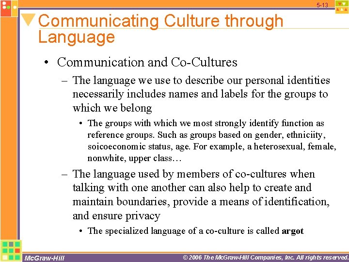 5 -13 Communicating Culture through Language • Communication and Co-Cultures – The language we 5 -13 Communicating Culture through Language • Communication and Co-Cultures – The language we
