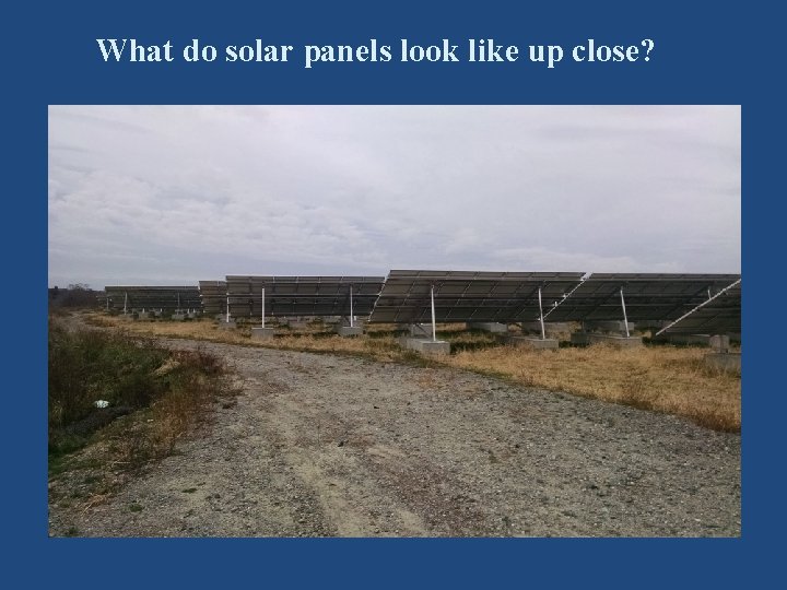 What do solar panels look like up close? 