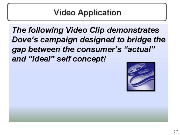 Video Application The following Video Clip demonstrates Dove’s campaign designed to bridge the gap