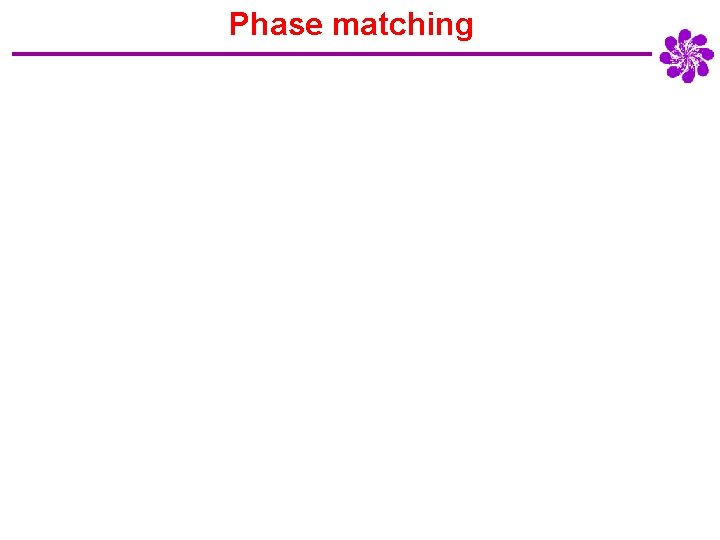 Phase matching 