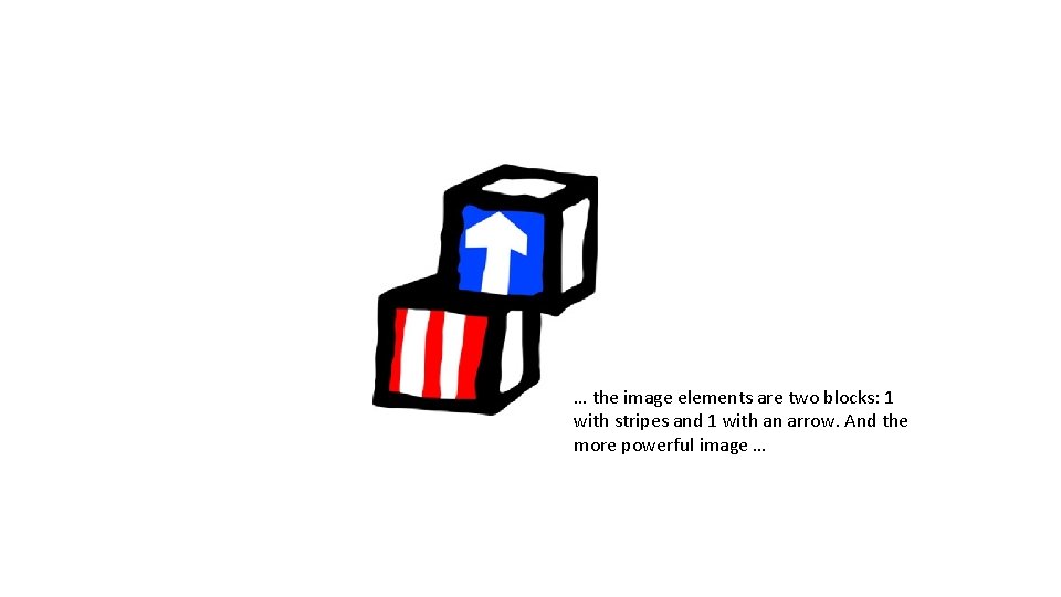 … the image elements are two blocks: 1 with stripes and 1 with an