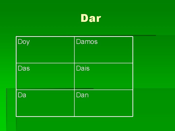 Dar Doy Damos Dais Da Dan 