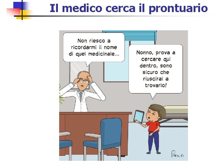 Il medico cerca il prontuario 