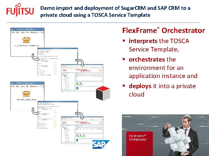 Demo import and deployment of Sugar. CRM and SAP CRM to a private cloud