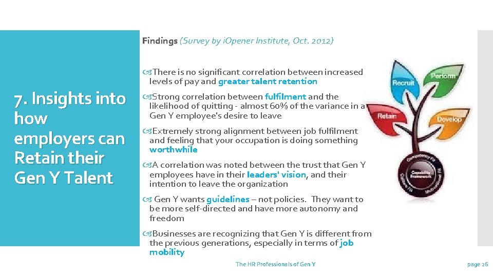 Findings (Survey by i. Opener Institute, Oct. 2012) Findings 7. Insights into how employers