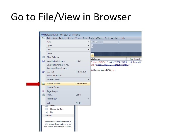 Go to File/View in Browser 