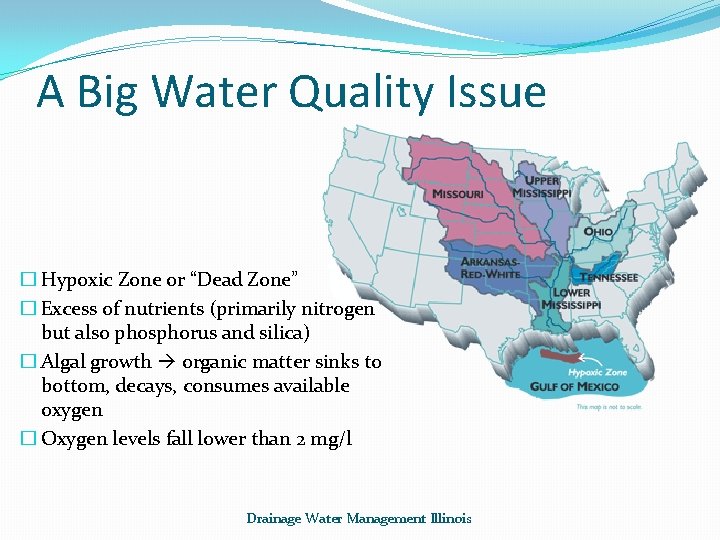 A Big Water Quality Issue � Hypoxic Zone or “Dead Zone” � Excess of