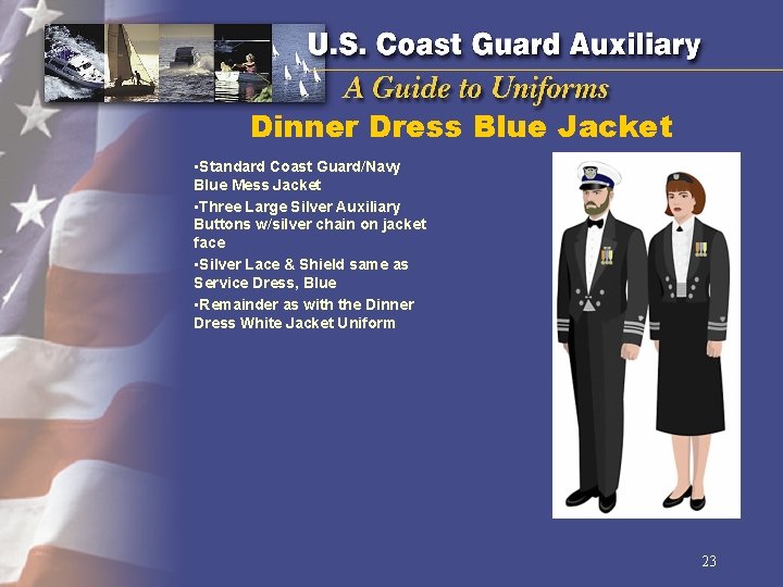 Dinner Dress Blue Jacket • Standard Coast Guard/Navy Blue Mess Jacket • Three Large