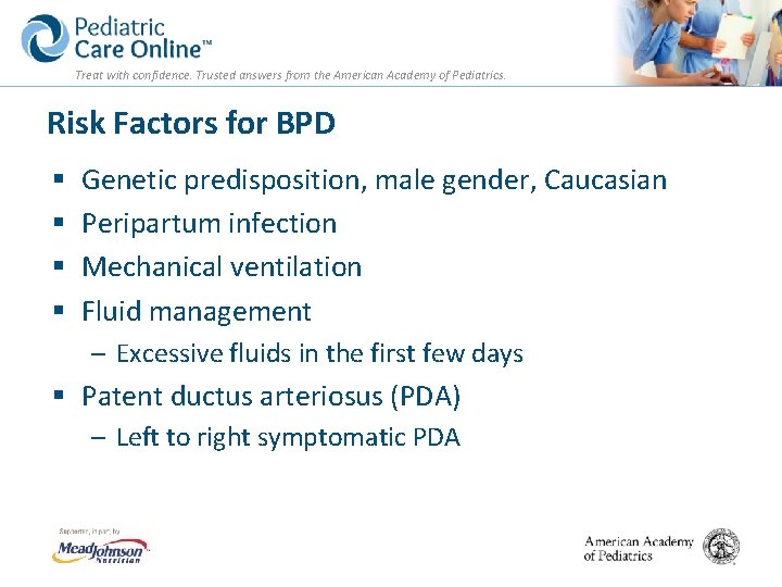 Treat with confidence. Trusted answers from the American Academy of Pediatrics. Risk Factors for