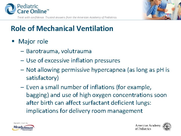 Treat with confidence. Trusted answers from the American Academy of Pediatrics. Role of Mechanical