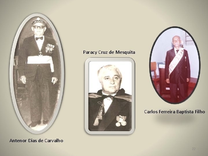 Paracy Cruz de Mesquita Carlos Ferreira Baptista Filho Antenor Dias de Carvalho 22 