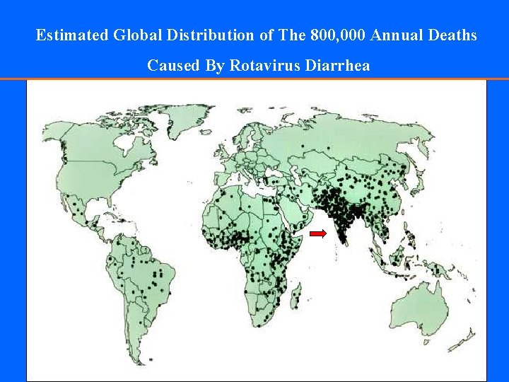 Estimated Global Distribution of The 800, 000 Annual Deaths Caused By Rotavirus Diarrhea 