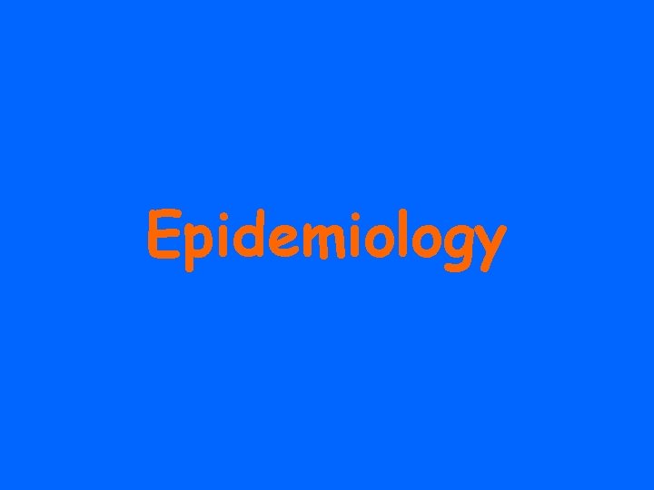 Epidemiology 