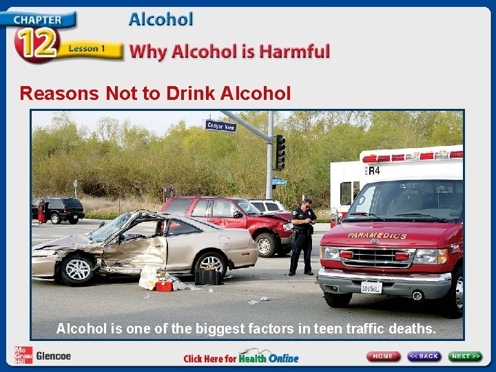 Reasons Not to Drink Alcohol is one of the biggest factors in teen traffic