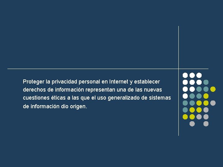 Proteger la privacidad personal en Internet y establecer derechos de información representan una de