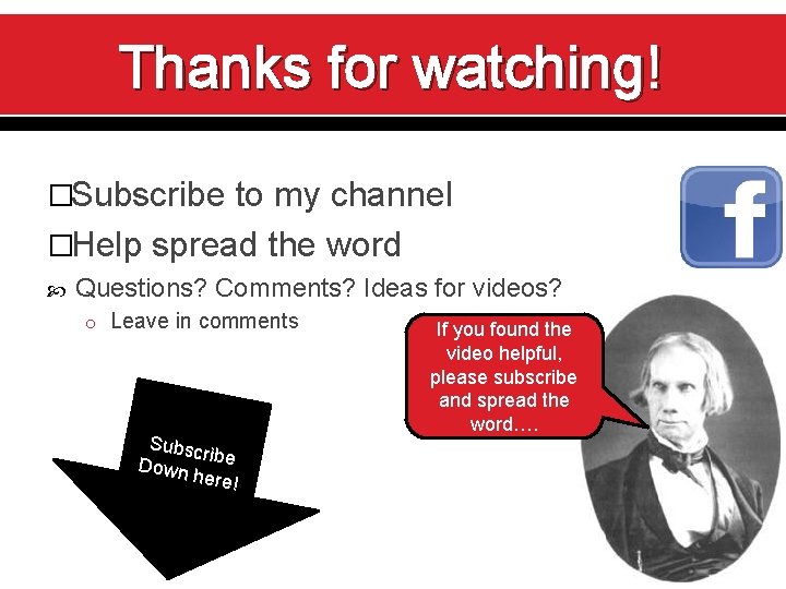 Thanks for watching! �Subscribe to my channel �Help spread the word Questions? Comments? Ideas
