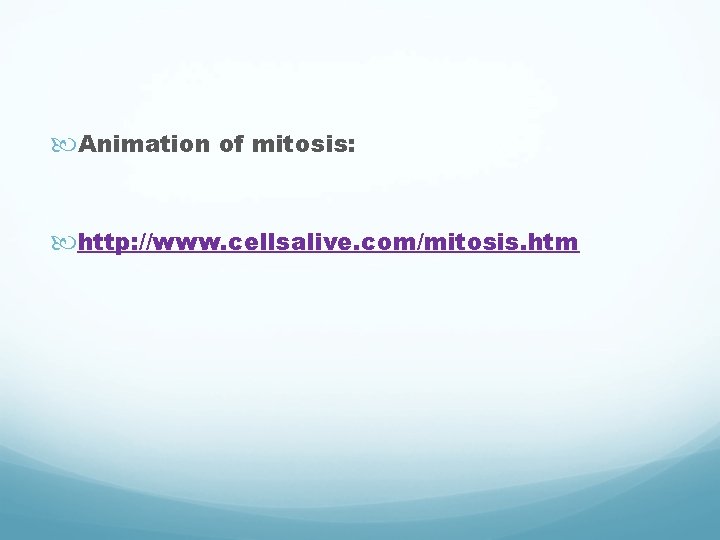  Animation of mitosis: http: //www. cellsalive. com/mitosis. htm 
