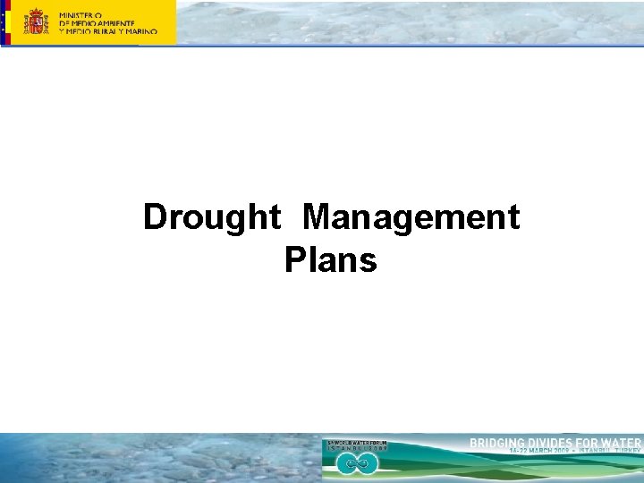 Drought Management Plans 