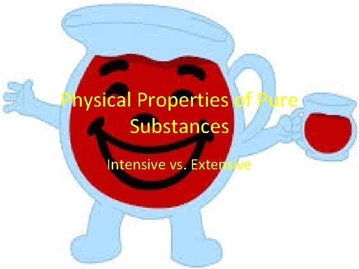 Physical Properties of Pure Substances Intensive vs. Extensive 