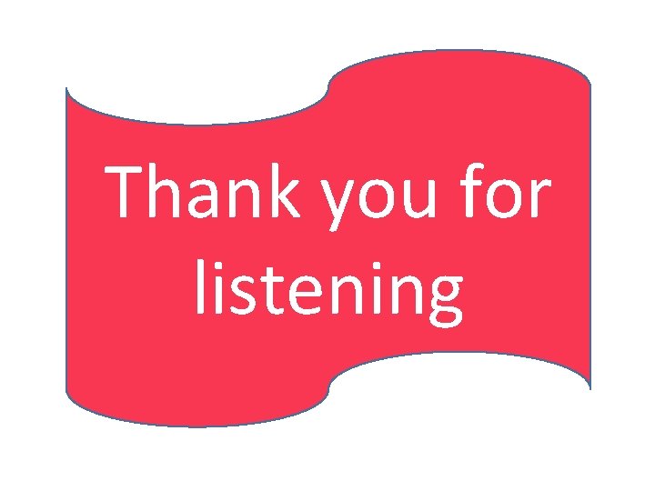 Thank you for listening Thank you for listening