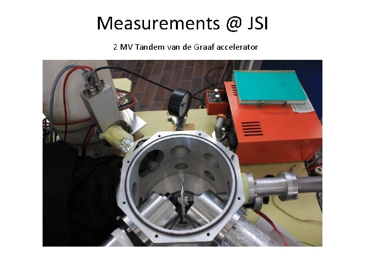 Measurements @ JSI 2 MV Tandem van de Graaf accelerator 