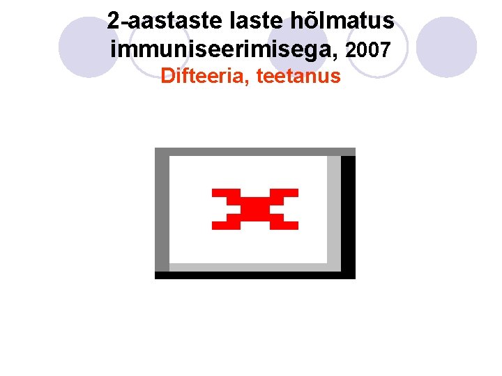 2 -aastaste laste hõlmatus immuniseerimisega, 2007 Difteeria, teetanus 