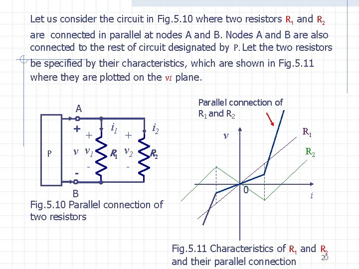 Let us consider the circuit in Fig. 5. 10 where two resistors R 1