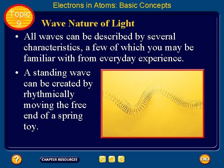 Topic 9 Electrons in Atoms: Basic Concepts Wave Nature of Light • All waves