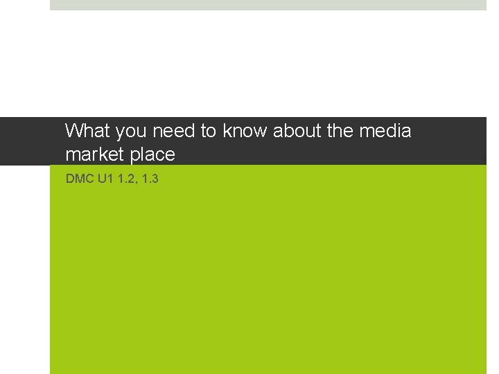 What you need to know about the media market place DMC U 1 1.