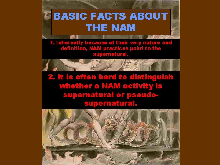 BASIC FACTS ABOUT THE NAM 1. Inherently because of their very nature and definition,