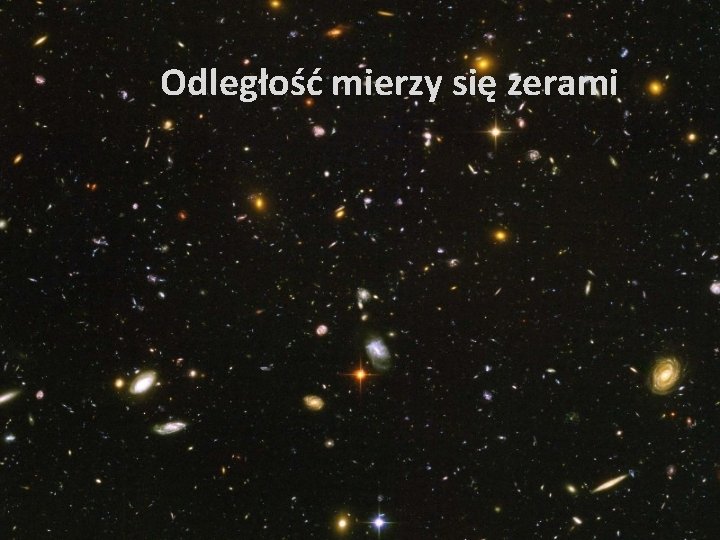 Odległość mierzy się zerami Odległość mierzy się zerami