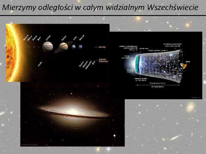Mierzymy odległości w całym widzialnym Wszechświecie Mierzymy odległości w całym widzialnym Wszechświecie