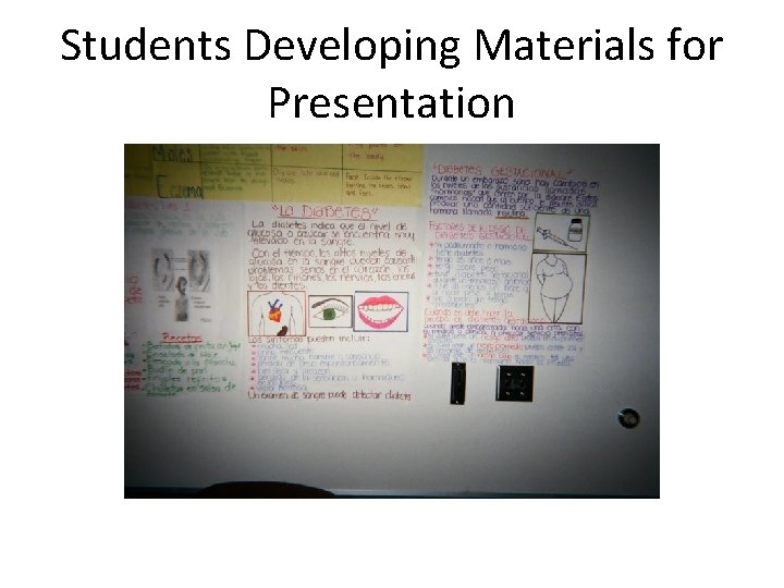 Students Developing Materials for Presentation 