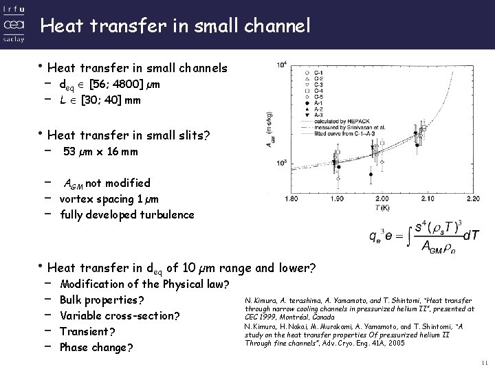 Heat transfer in small channel • Heat transfer in small channels – – deq