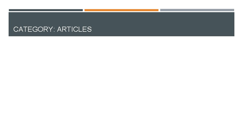 CATEGORY: ARTICLES CATEGORY: ARTICLES
