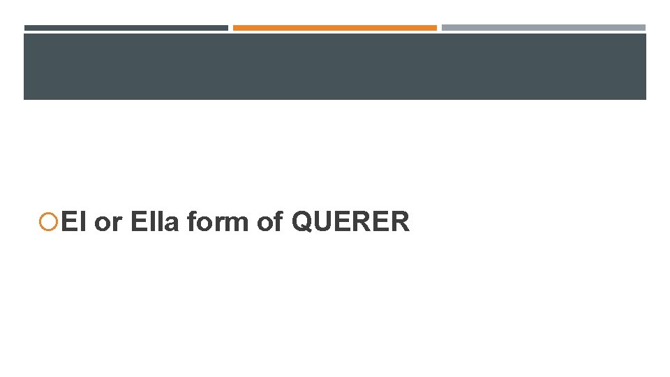 El or Ella form of QUERER El or Ella form of QUERER