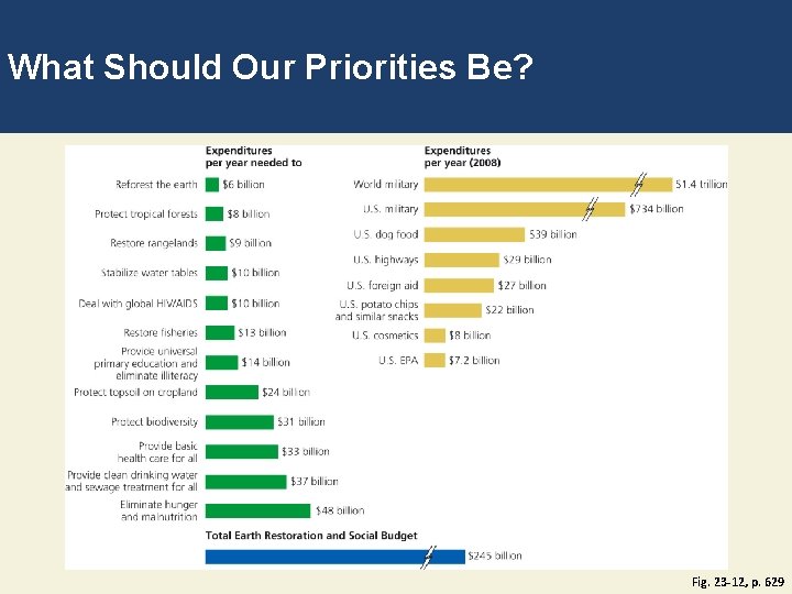 What Should Our Priorities Be? Fig. 23 -12, p. 629 