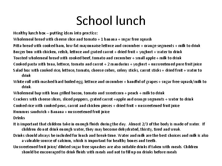 School lunch Healthy lunch box – putting ideas into practice: Wholemeal bread with cheese