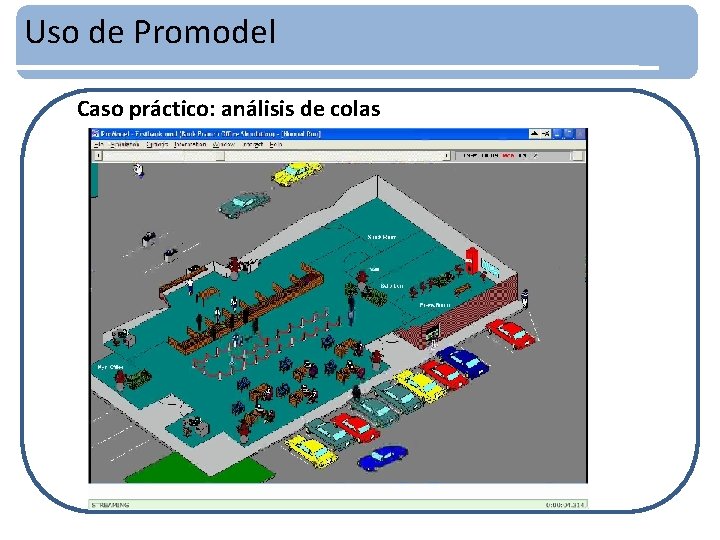 Uso de Promodel Caso práctico: análisis de colas 