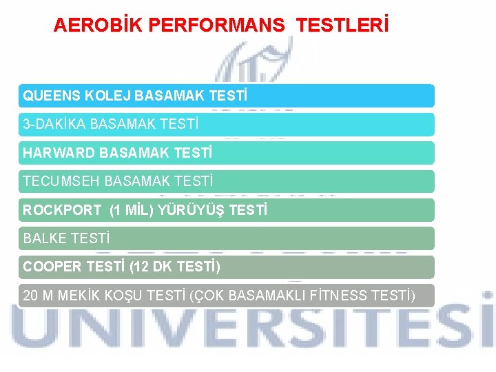 AEROBİK PERFORMANS TESTLERİ QUEENS KOLEJ BASAMAK TESTİ 3 -DAKİKA BASAMAK TESTİ HARWARD BASAMAK TESTİ AEROBİK PERFORMANS TESTLERİ QUEENS KOLEJ BASAMAK TESTİ 3 -DAKİKA BASAMAK TESTİ HARWARD BASAMAK TESTİ