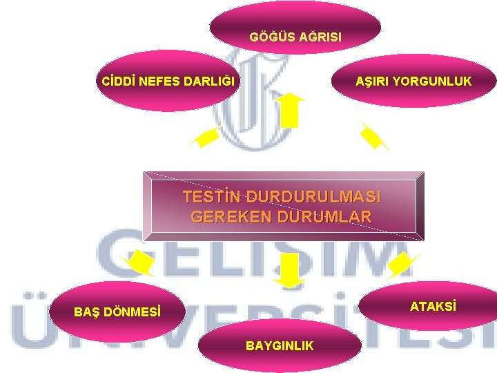 GÖĞÜS AĞRISI CİDDİ NEFES DARLIĞI AŞIRI YORGUNLUK TESTİN DURDURULMASI GEREKEN DURUMLAR ATAKSİ BAŞ DÖNMESİ GÖĞÜS AĞRISI CİDDİ NEFES DARLIĞI AŞIRI YORGUNLUK TESTİN DURDURULMASI GEREKEN DURUMLAR ATAKSİ BAŞ DÖNMESİ