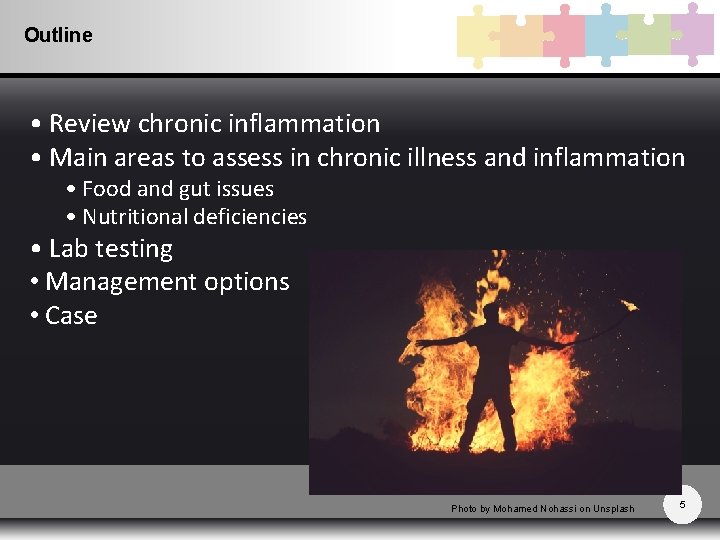 Outline • Review chronic inflammation • Main areas to assess in chronic illness and