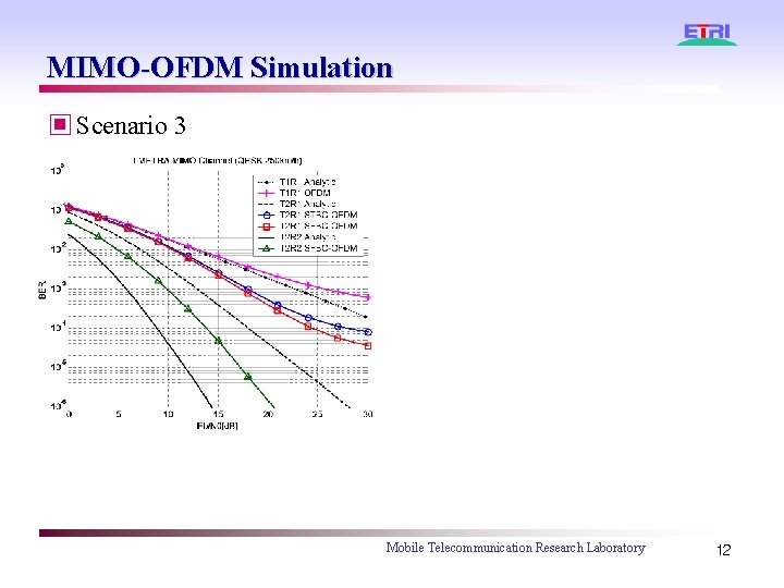 MIMO-OFDM Simulation ▣ Scenario 3 Mobile Telecommunication Research Laboratory 12 