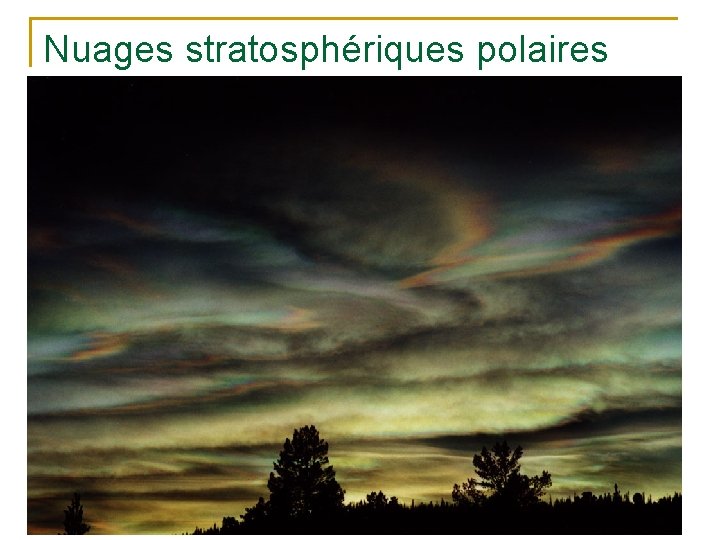 Nuages stratosphériques polaires (PSC) 