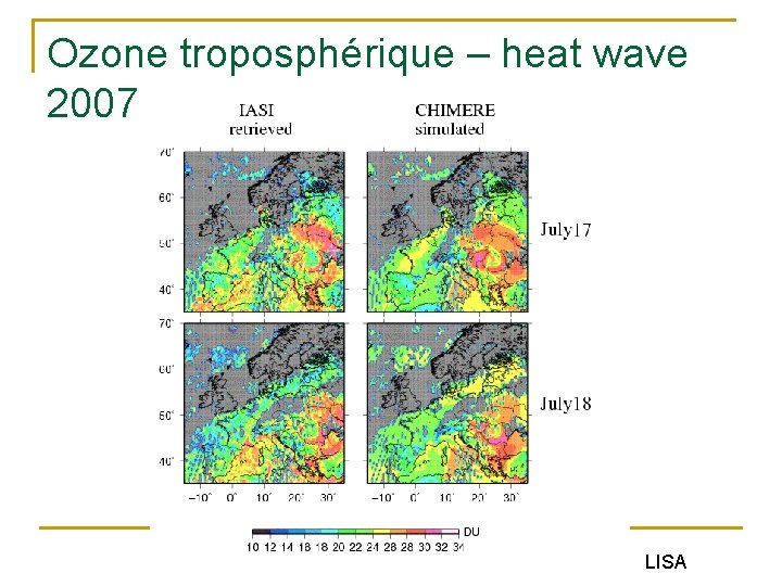 Ozone troposphérique – heat wave 2007 LISA 