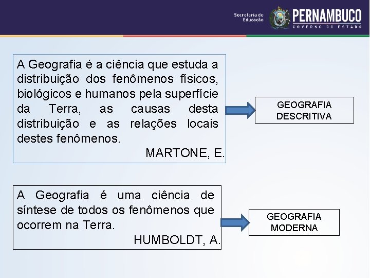 A Geografia é a ciência que estuda a distribuição dos fenômenos físicos, biológicos e