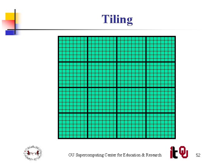 Tiling OU Supercomputing Center for Education & Research 52 