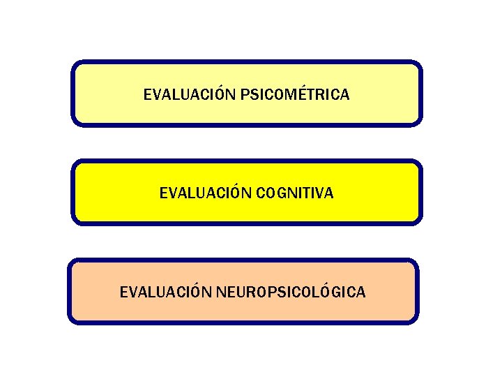 EVALUACIÓN PSICOMÉTRICA EVALUACIÓN COGNITIVA EVALUACIÓN NEUROPSICOLÓGICA EVALUACIÓN PSICOMÉTRICA EVALUACIÓN COGNITIVA EVALUACIÓN NEUROPSICOLÓGICA