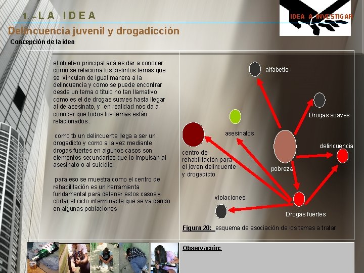 1. – L A I D E A IDEA A INVESTIGAR. Delincuencia juvenil y 1. – L A I D E A IDEA A INVESTIGAR. Delincuencia juvenil y